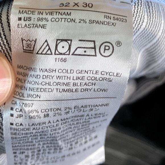 Banana Republic Mens Pants Blue Pinstripe Slim Tapered Fit Stretch 32x30 - Picture 5 of 11